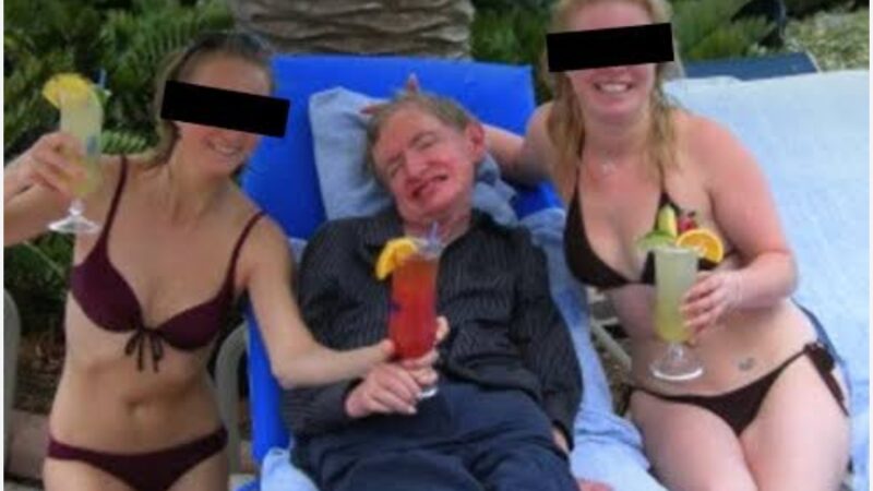 What exactly did Stephen Hawking managed to get up to on Epstein Island?