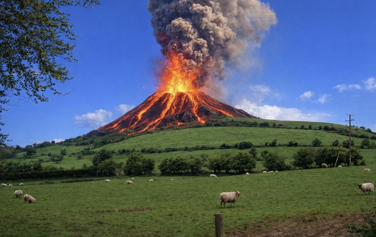 BREAKING NEWS ….. Croghan Hill in County Offaly has erupted